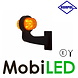 HORPOL Horpol Lampe de contour modèle Danois clignotant ambre courbé 12-24 volts E-marque HORPOL Horpol Lampe de contour modèle Danois clignotant ambre courbé 12-24 volts E-marque