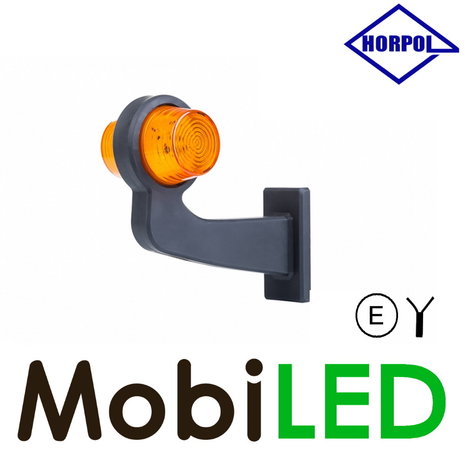 HORPOL LED Breedtelamp Deens model richtingaanwijzer amber gebogen  12-24 volt E-keur HORPOL LED Breedtelamp Deens model richtingaanwijzer amber gebogen  12-24 volt E-keur