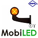 HORPOL LED Breedtelamp Deens model Amber Gebogen 12-24 volt E-keur HORPOL LED Breedtelamp Deens model Amber Gebogen 12-24 volt E-keur