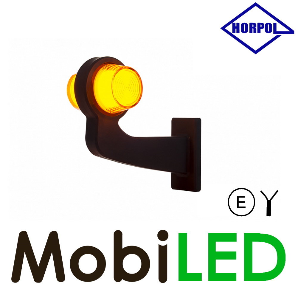 HORPOL NEON Outline lamp Danish model turn signal amber curved 12-24 volts E-mark