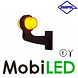 HORPOL NEON Breedtelamp Deens model Amber Gebogen 12-24 volt E-keur HORPOL NEON Breedtelamp Deens model Amber Gebogen 12-24 volt E-keur