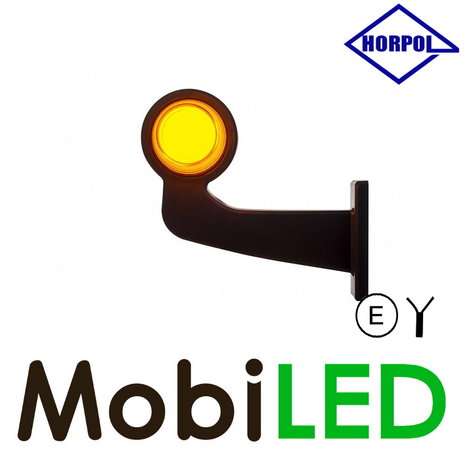 HORPOL NEON Outline lamp Danish model turn signal amber curved 12-24 volts E-mark