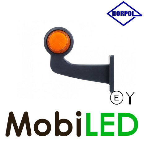 HORPOL NEON Outline lamp Danish model turn signal amber curved 12-24 volts E-mark