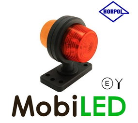 HORPOL LED Deens model rood/amber kort 12-24V HORPOL LED Deens model rood/amber kort 12-24V