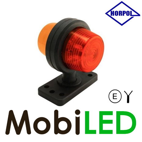 HORPOL LED Outline lamp Danish model red/amber short 12-24 volts