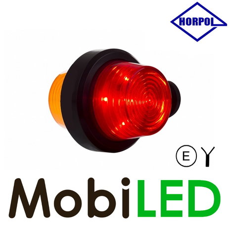 HORPOL LED Outline lamp Danish model red/amber short 12-24 volts