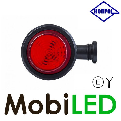 HORPOL LED Breedtelamp Deens model rood/amber kort 12-24 volt