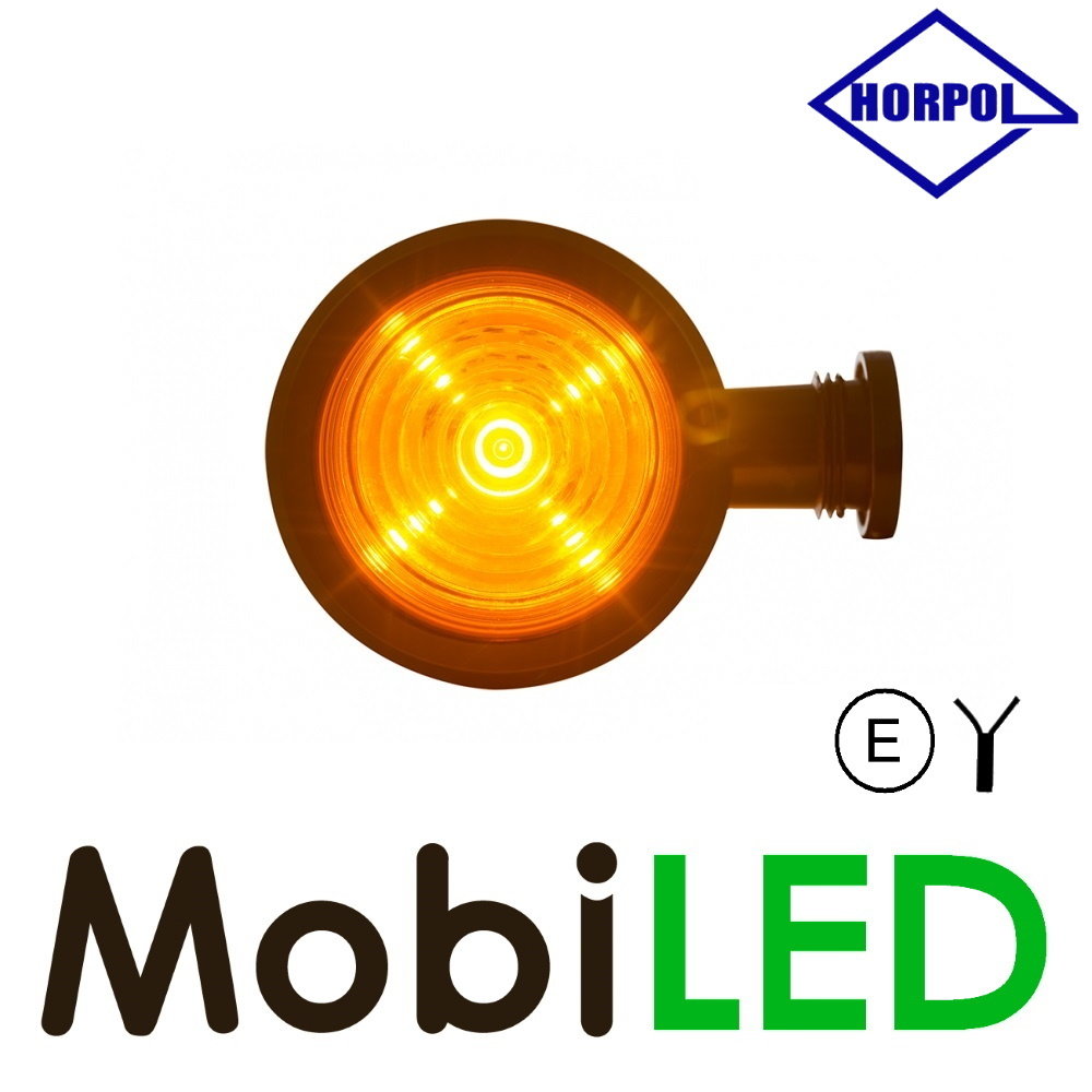 HORPOL LED Lampe de contour modèle danois rouge/ambre  court 12-24 volts