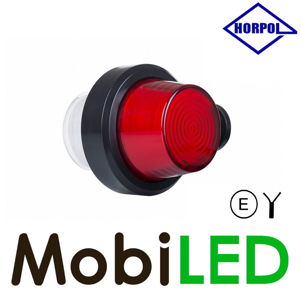 HORPOL NEON Outline lamp Danish model red/white short 12-24 volts E-mark