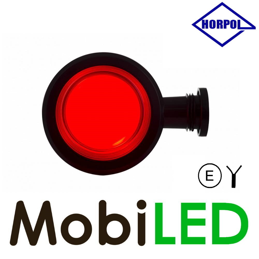 HORPOL NEON Outline lamp Danish model red/white short 12-24 volts E-mark