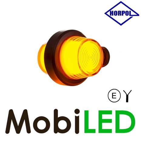 HORPOL NEON Breedtelamp Deens model richtingaanwijzer amber kort 12-24 volt E-keur HORPOL NEON Breedtelamp Deens model richtingaanwijzer amber kort 12-24 volt E-keur