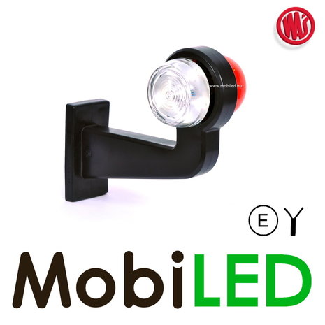 WAS Led klassiek model rood/wit links 12-24 volt E-keur WAS Led klassiek model rood/wit links 12-24 volt E-keur