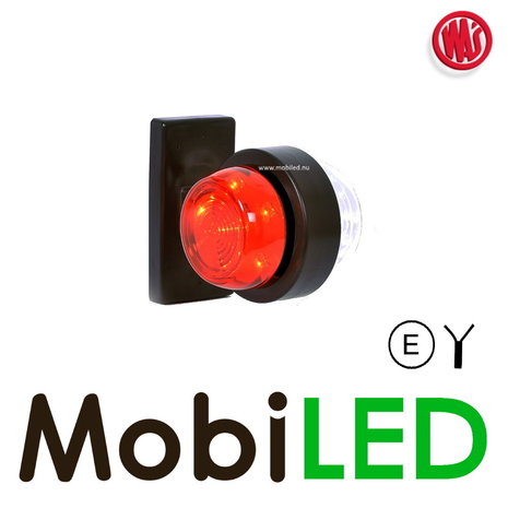 WAS LED classic fixed model red/white short 12-24 volts E-mark