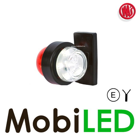 WAS WAS Lampe contour modèle classique rotatif rouge/blanc court 12-24 volts E-marque WAS WAS Lampe contour modèle classique rotatif rouge/blanc court 12-24 volts E-marque