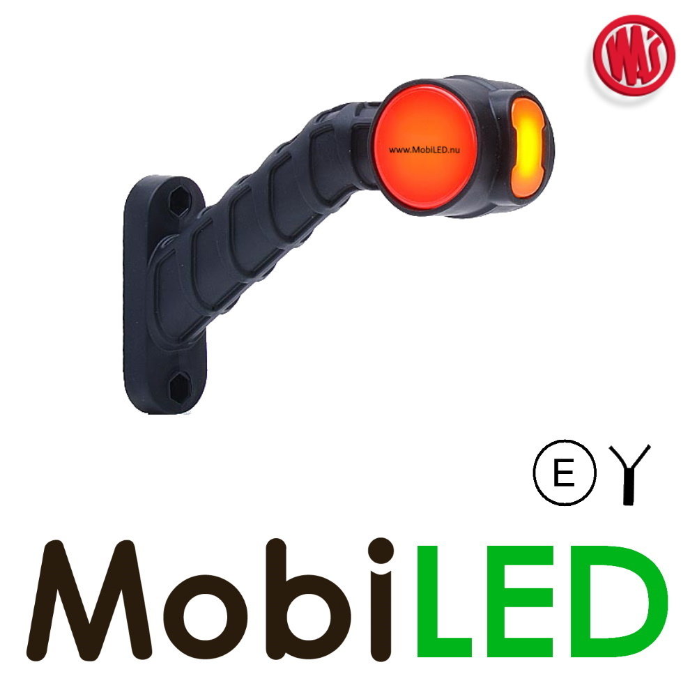 WAS NEON Pendellamp rond schuin model rechts E-keur rood/amber/wit 12-24 volt WAS NEON Pendellamp rond schuin model rechts E-keur rood/amber/wit 12-24 volt