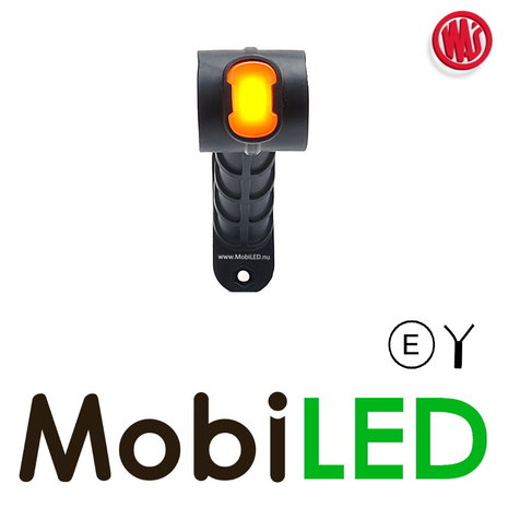 WAS NEON Pendellamp rond schuin model rechts E-keur rood/amber/wit 12-24 volt WAS NEON Pendellamp rond schuin model rechts E-keur rood/amber/wit 12-24 volt