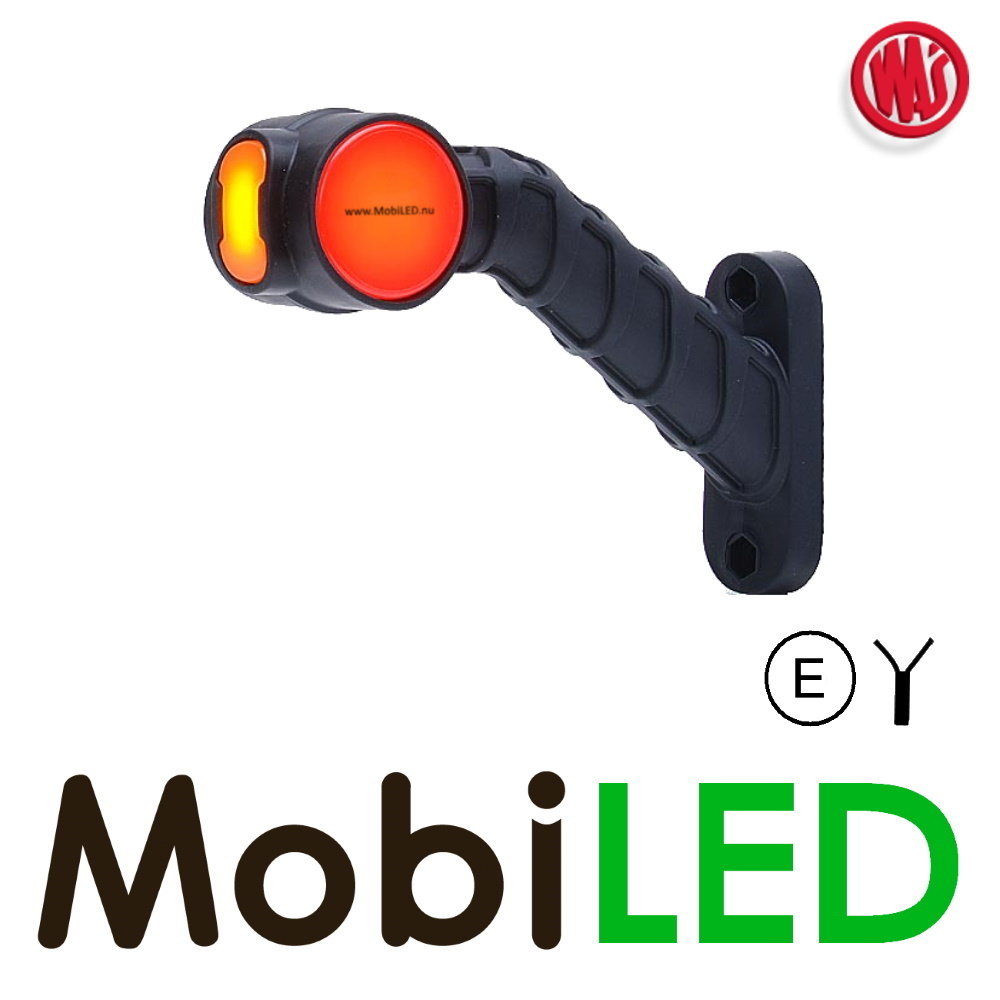 WAS NEON Lampe pendentive ronde modèle oblique Gauche E-mark rouge/ambre/blanc 12-24 volts