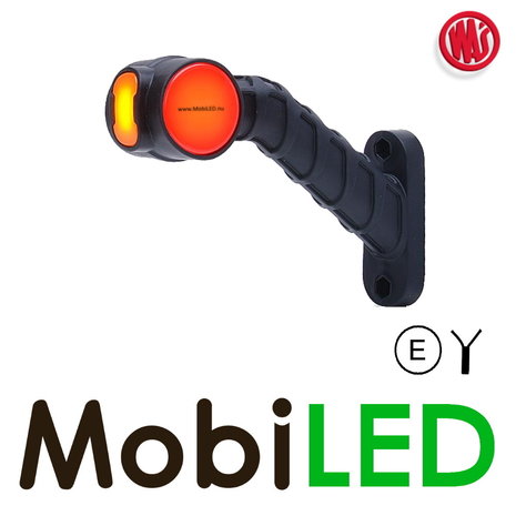 WAS NEON Pendellamp rond schuin model Links  E-keur rood/amber/wit 12-24 volt