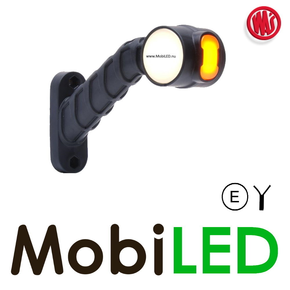 WAS NEON Pendellamp rond schuin model Links  E-keur rood/amber/wit 12-24 volt