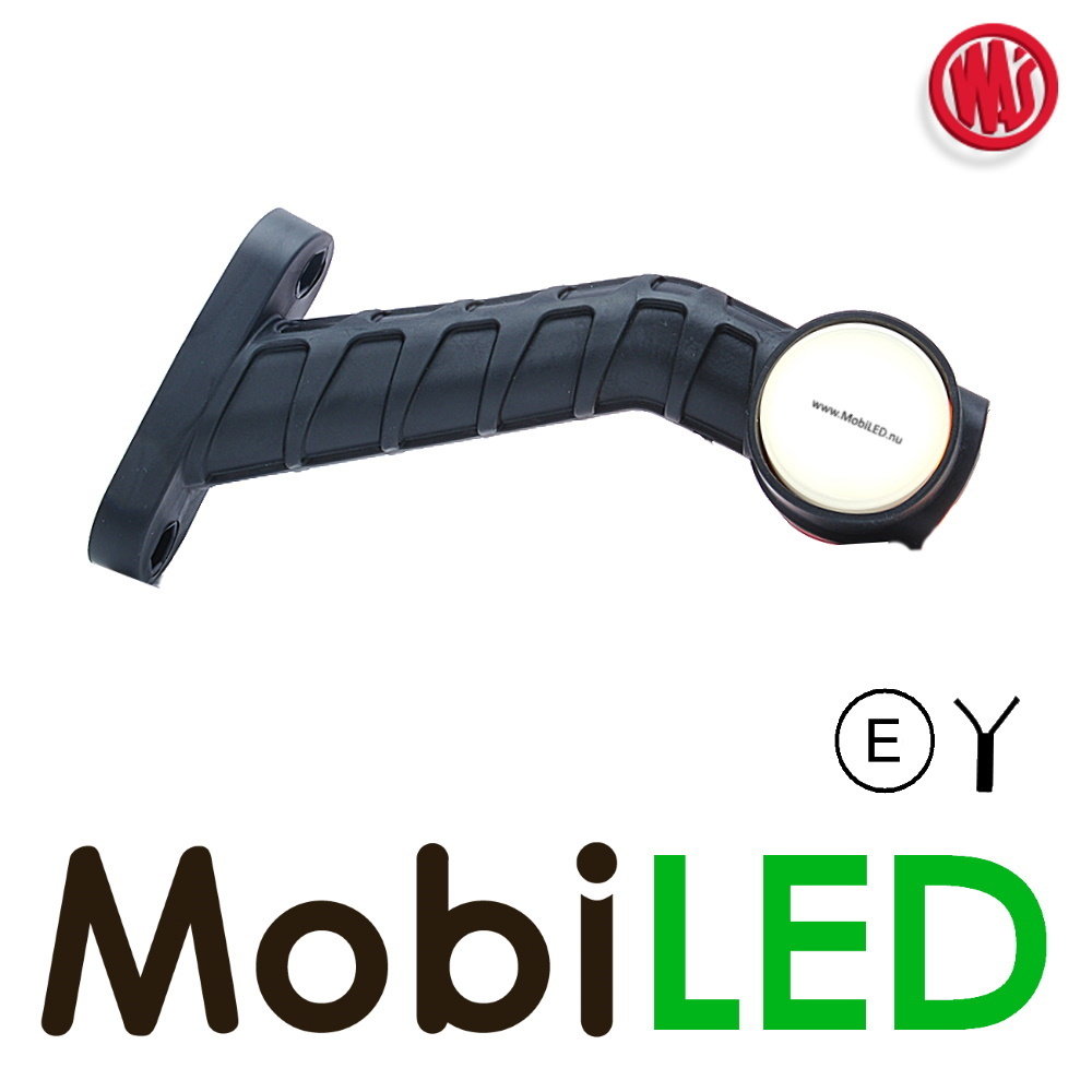 WAS NEON Pendellamp rond schuin model Links  E-keur rood/amber/wit 12-24 volt