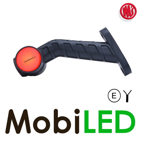 WAS NEON Lampe pendentive ronde modèle oblique Gauche E-mark rouge/ambre/blanc 12-24 volts