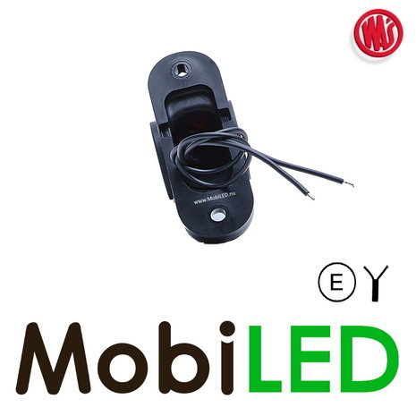 WAS NEON Pendellamp rond schuin model Links  E-keur rood/amber/wit 12-24 volt