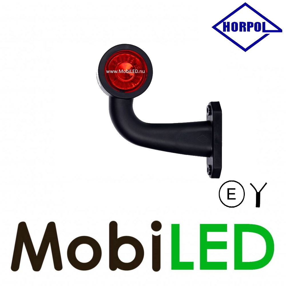 HORPOL Horpol Lampe de contour court courbé Gauche 12-24 volts E-marque HORPOL Horpol Lampe de contour court courbé Gauche 12-24 volts E-marque