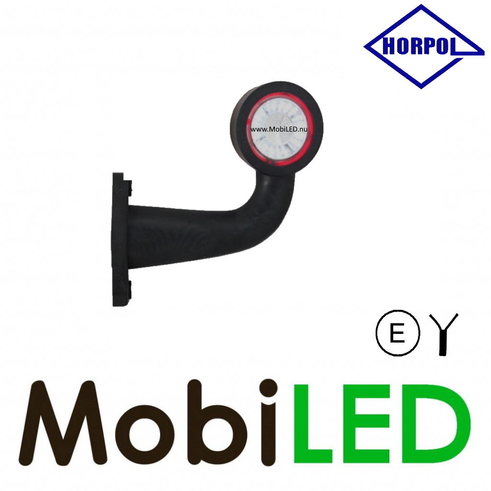 HORPOL Horpol Lampe de contour court courbé Gauche 12-24 volts E-marque HORPOL Horpol Lampe de contour court courbé Gauche 12-24 volts E-marque