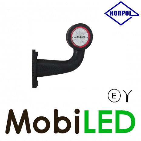 HORPOL Horpol Lampe de contour court courbé Gauche 12-24 volts E-marque HORPOL Horpol Lampe de contour court courbé Gauche 12-24 volts E-marque