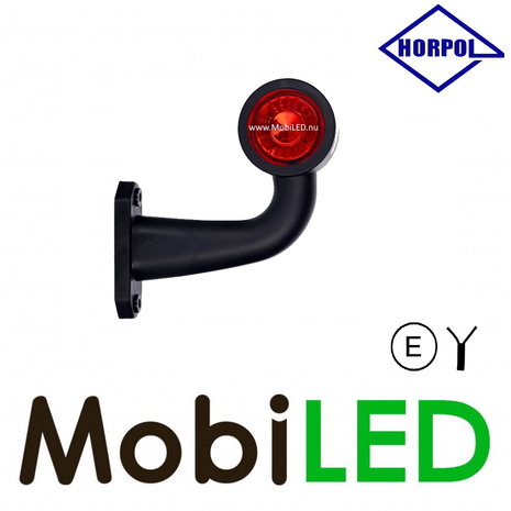 HORPOL Lampe de contour Contour court courbé Droite 12-24 volts E-mark HORPOL Lampe de contour Contour court courbé Droite 12-24 volts E-mark