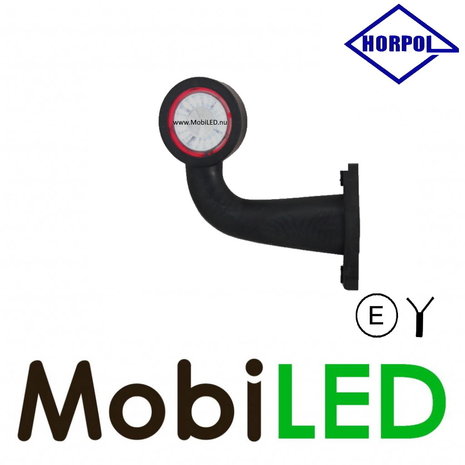 HORPOL Lampe de contour Contour court courbé Droite 12-24 volts E-mark HORPOL Lampe de contour Contour court courbé Droite 12-24 volts E-mark