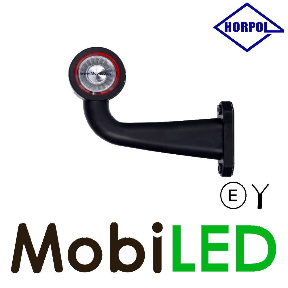 HORPOL Lampe de contour Contour longue courbée Droite 12-24 volts E-mark HORPOL Lampe de contour Contour longue courbée Droite 12-24 volts E-mark