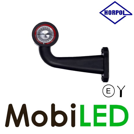 HORPOL Horpol Lampe de contour longue courbée Droite 12-24 volts E-marque HORPOL Horpol Lampe de contour longue courbée Droite 12-24 volts E-marque
