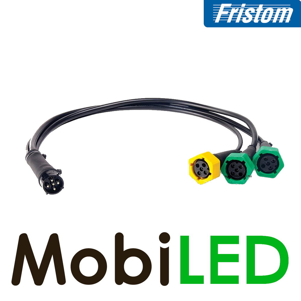 Fristom SET 6 round taillights 5 functions with cablesets