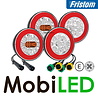 Fristom SET 4 ronde achterlichten 5 functies met kabelsets Fristom SET 4 ronde achterlichten 5 functies met kabelsets