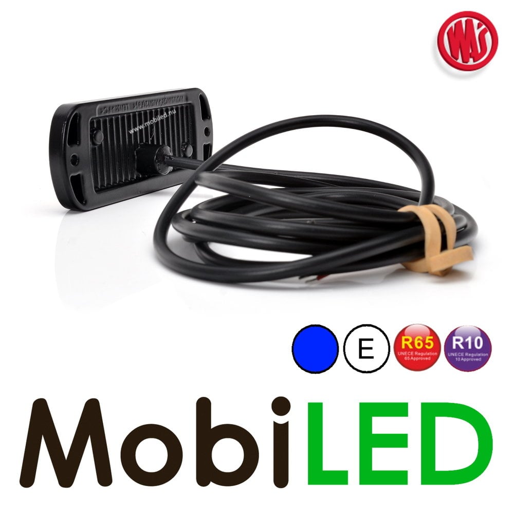 WAS Blue warning lamp 2 patterns IP6K9K E-mark