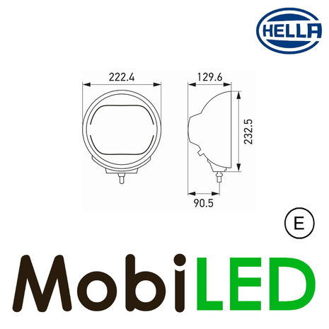 Hella Hella Luminator Spotlight Metal Position light E-mark Hella Hella Luminator Spotlight Metal Position light E-mark