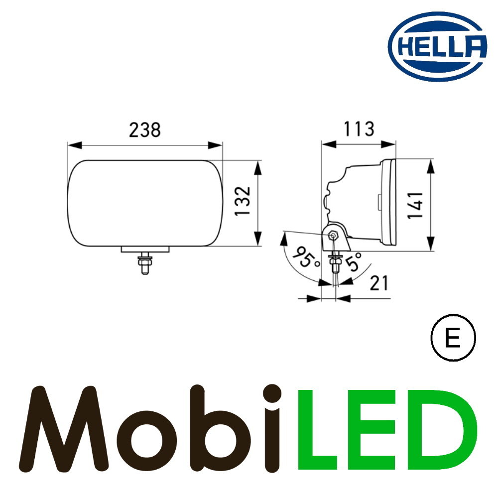Hella  Hella Jumbo Projecteur Feu de position Suspendu E-marque Hella  Hella Jumbo Projecteur Feu de position Suspendu E-marque