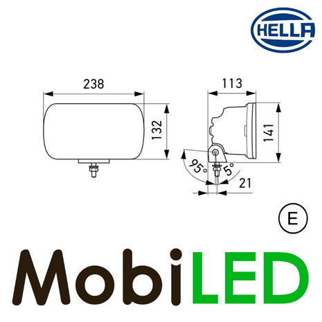 Hella  Hella Jumbo Projecteur Feu de position Suspendu E-marque Hella  Hella Jumbo Projecteur Feu de position Suspendu E-marque