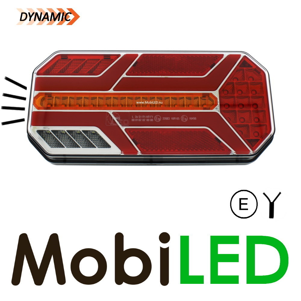 Dynamic NEON look Rear light 5 functions Right E-mark Dynamic NEON look Rear light 5 functions Right E-mark