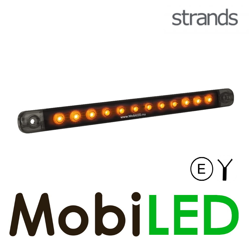 Strands Strands richtingaanwijzer dark look 12-24 volt E-keur Strands Strands richtingaanwijzer dark look 12-24 volt E-keur