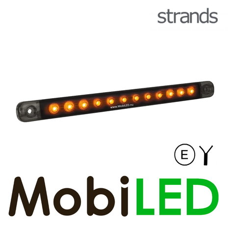 Strands Strands richtingaanwijzer dark look 12-24 volt E-keur Strands Strands richtingaanwijzer dark look 12-24 volt E-keur