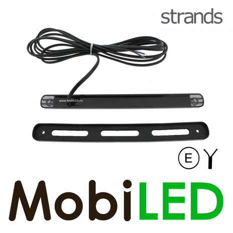 Strands Strands richtingaanwijzer dark look 12-24 volt E-keur Strands Strands richtingaanwijzer dark look 12-24 volt E-keur