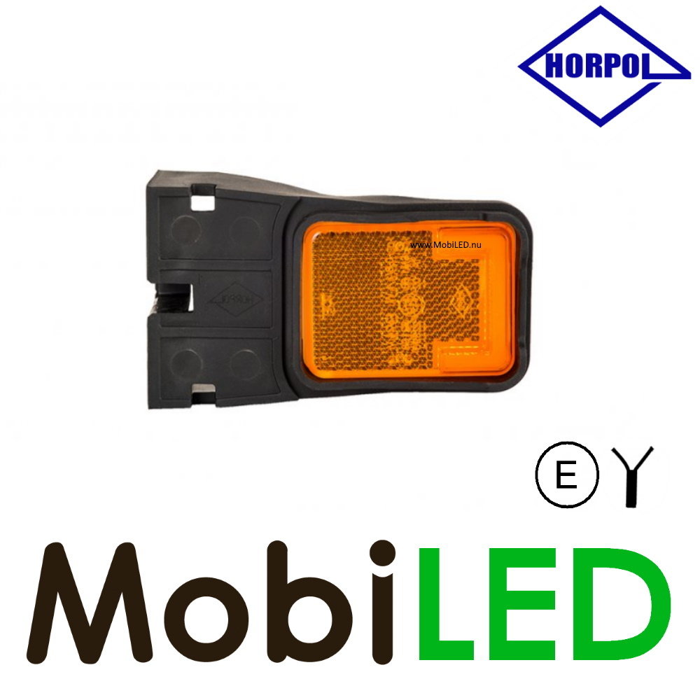 HORPOL Horpol Side marking amber block angle holder NEON look E-mark HORPOL Horpol Side marking amber block angle holder NEON look E-mark