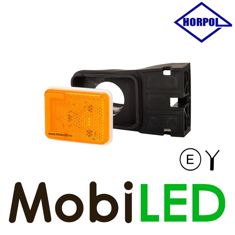 HORPOL Horpol Side marking amber block angle holder NEON look E-mark HORPOL Horpol Side marking amber block angle holder NEON look E-mark