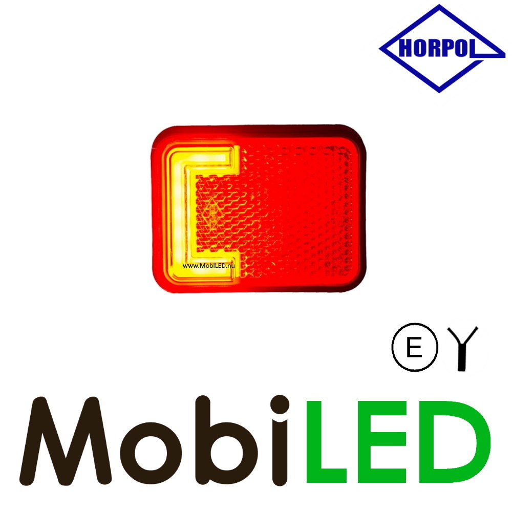 HORPOL Horpol Zijmarkering rood blok NEON look HORPOL Horpol Zijmarkering rood blok NEON look