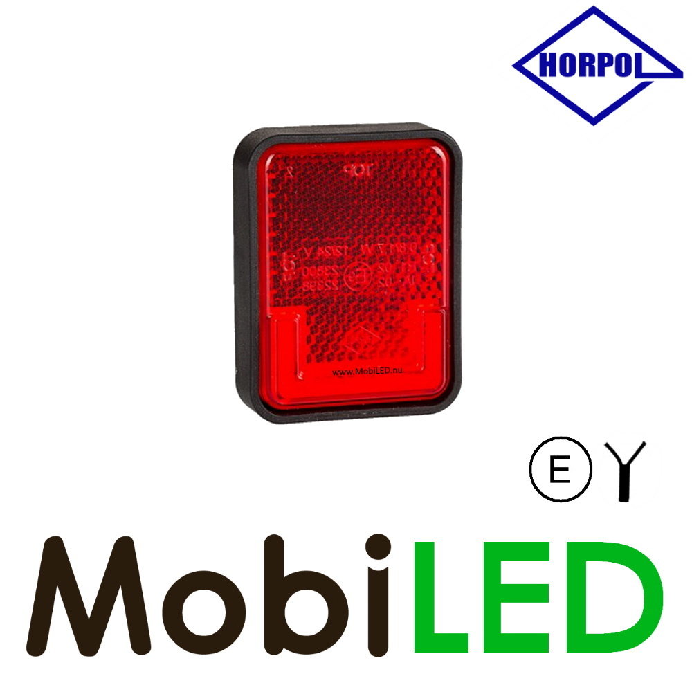 HORPOL Horpol Zijmarkering rood blok NEON look HORPOL Horpol Zijmarkering rood blok NEON look