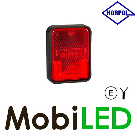 HORPOL Horpol Zijmarkering rood blok NEON look HORPOL Horpol Zijmarkering rood blok NEON look