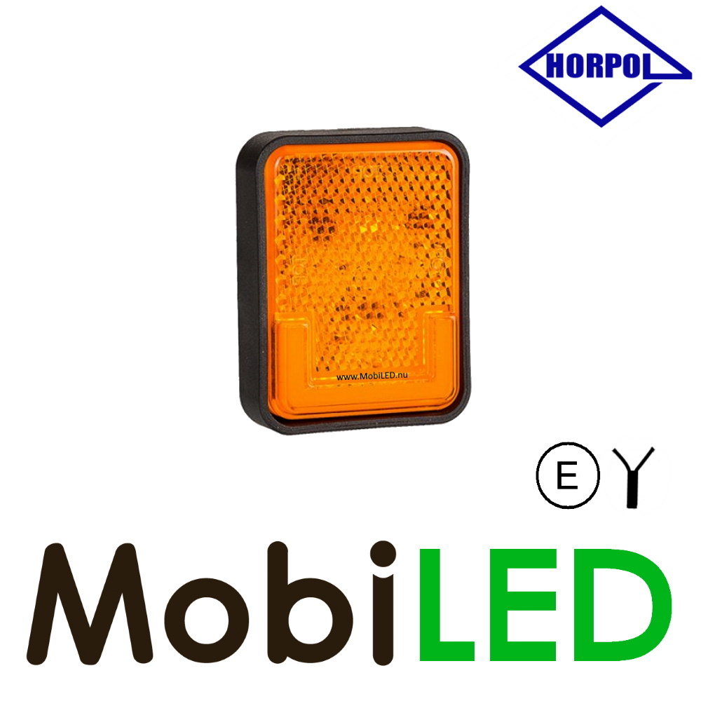HORPOL Horpol Zijmarkering amber blokje NEON look E-keur HORPOL Horpol Zijmarkering amber blokje NEON look E-keur