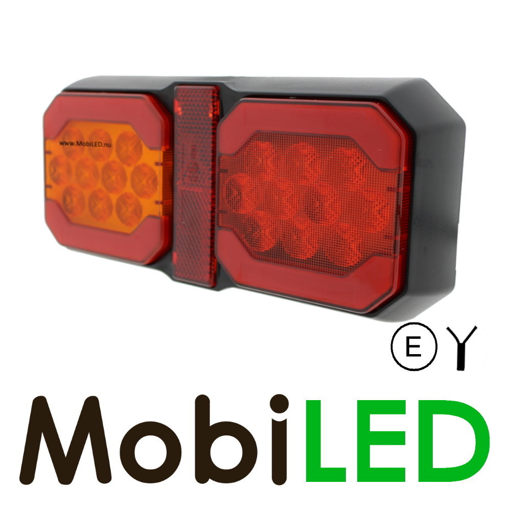 Rear light 3 functions universal with reflector E-mark Rear light 3 functions universal with reflector E-mark